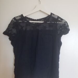Hollister Black Lace Blouse